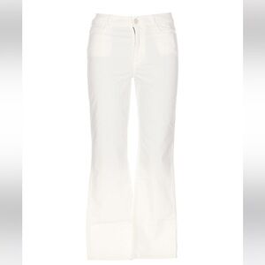 Paige Ecru Corduroy Straight Leg Jeans